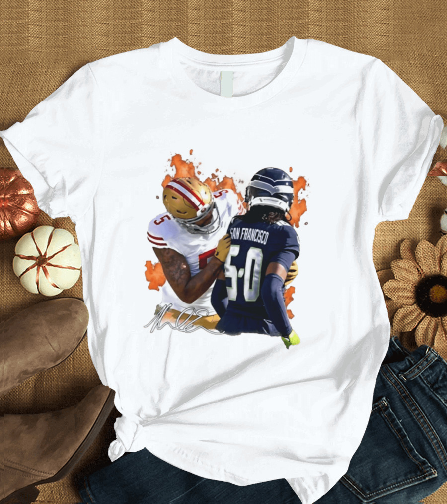 Mike Evans San Francisco 49ers Clash With Seattle Rival In Fiery Showdown T-Shirt