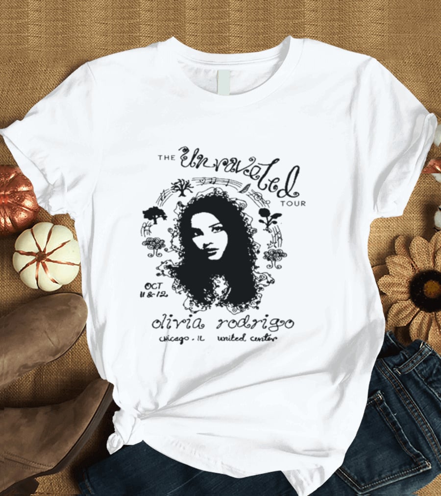 The Unraveled Tour Olivia Rodrigo Oct 12 2026 Chicago IL United Center T-Shirt