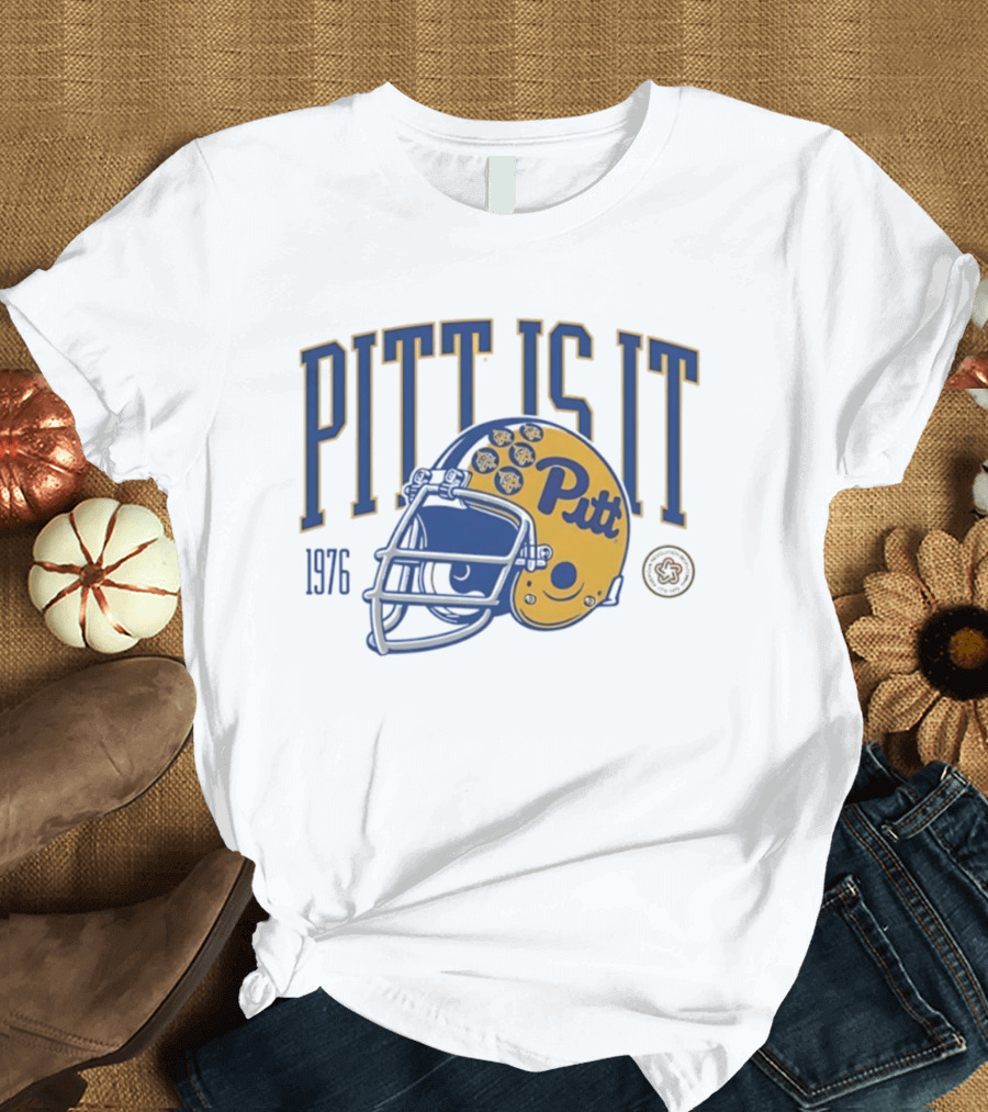 Pitt Is It National Champs 1976 Football Helmet T-Shirt