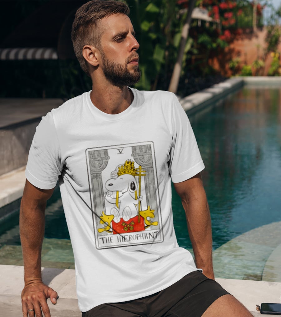 Snoopy Tarot Card The Hierophant Peanuts Charles Schulz T-Shirt