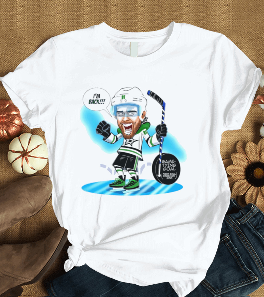 Tyler Seguin Dallas Stars I'm Back Game Tying Goal Hockey Caricature T-Shirt
