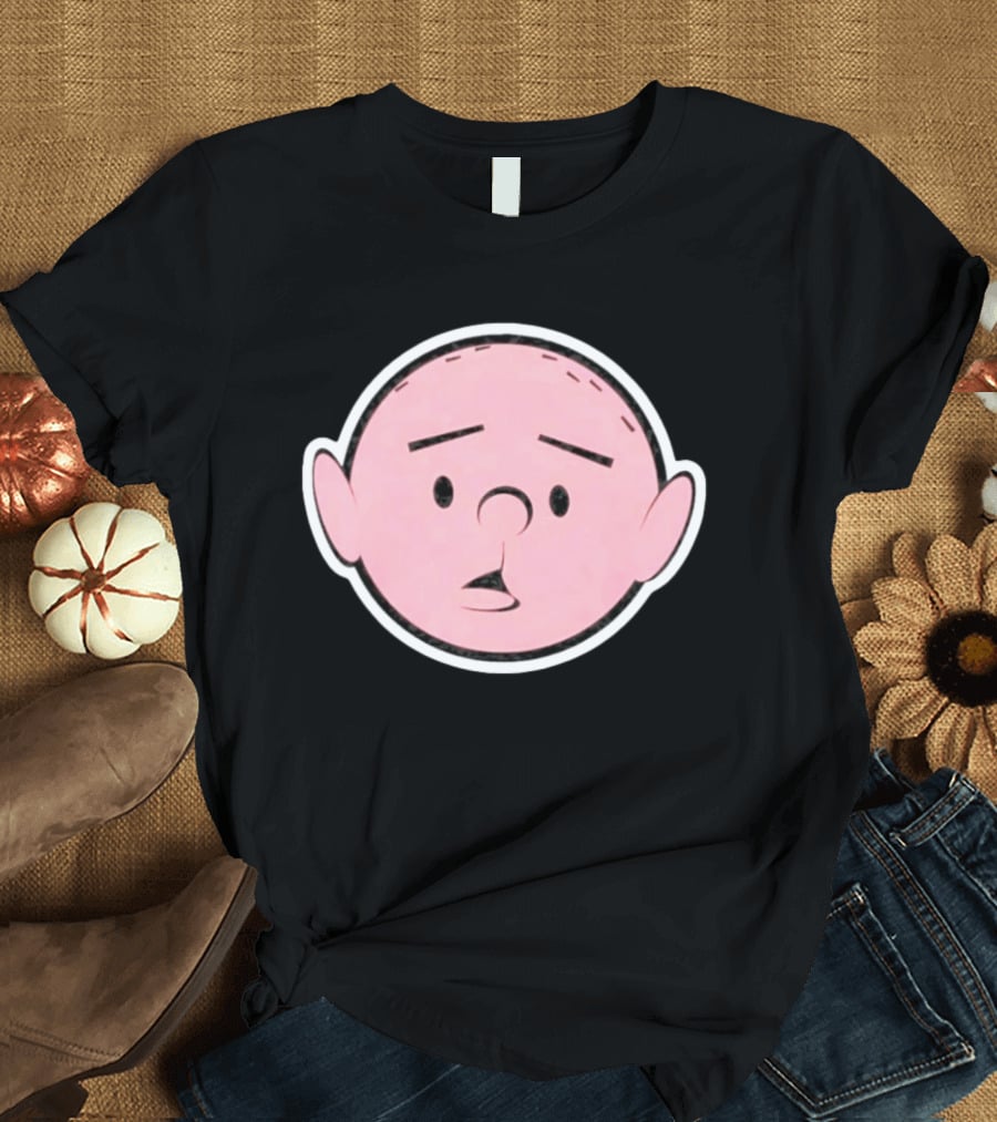 Cartoon Karl Pilkington Sticker Face Drawing T-Shirt