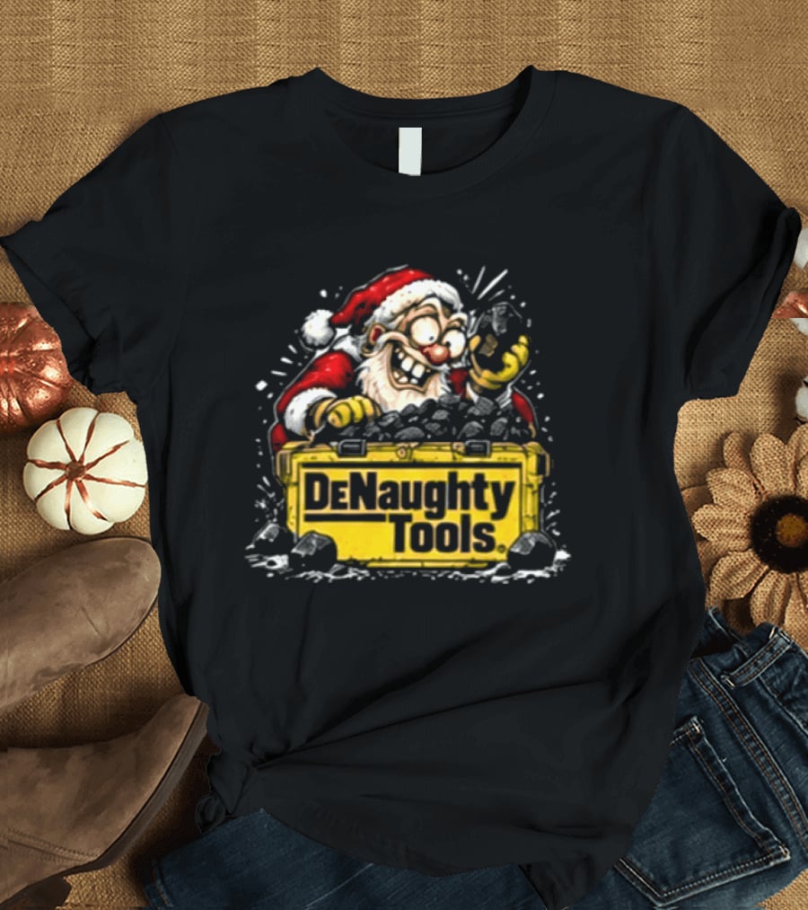 DeWalt DeNaughty Santa Tools Christmas Coal For Tool Lovers T-Shirt