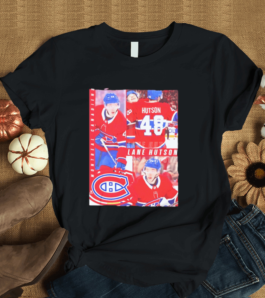 Montreal Canadiens Lane Hutson 48 All For One Moment T-Shirt