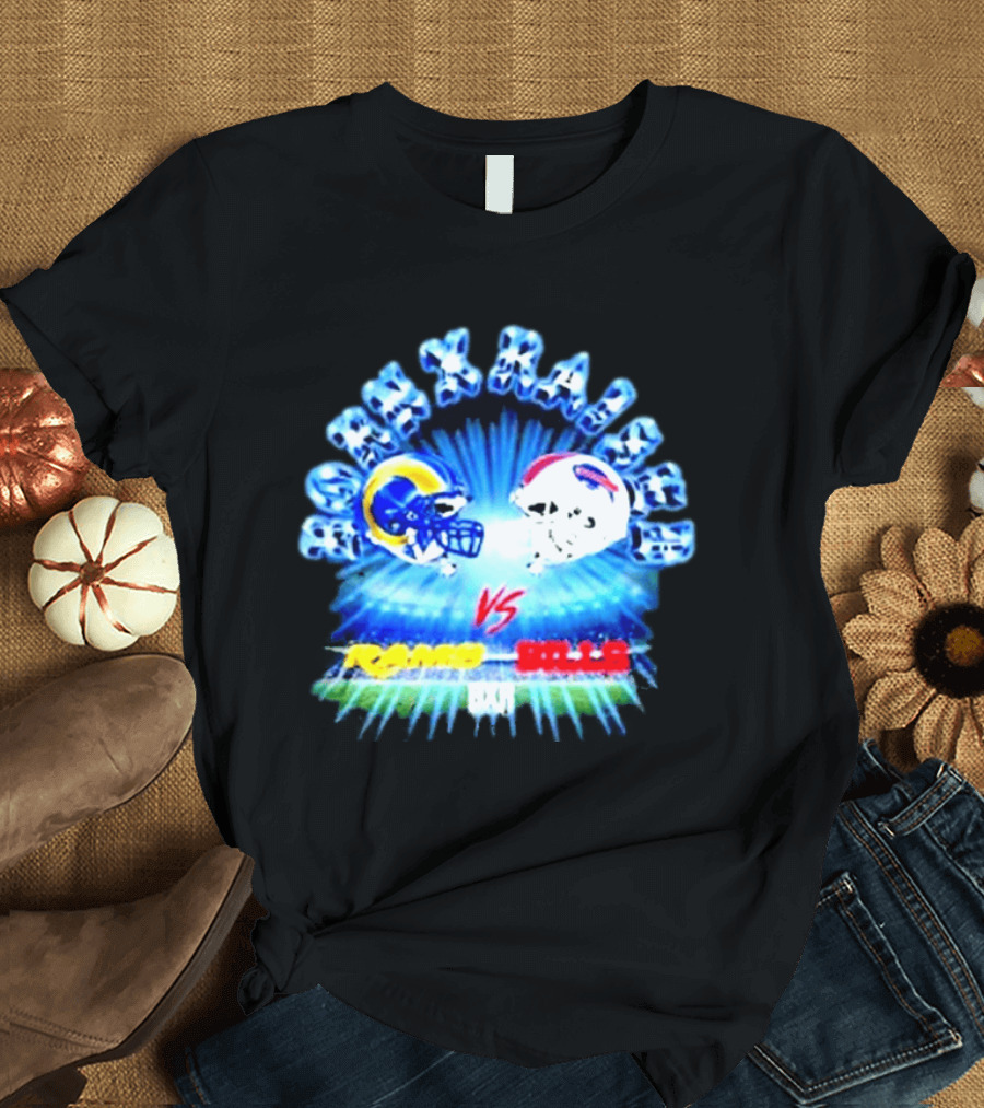 Max Krause Los Angeles Rams Vs Buffalo Bills October 12 2026 Sofi Stadium T-Shirt