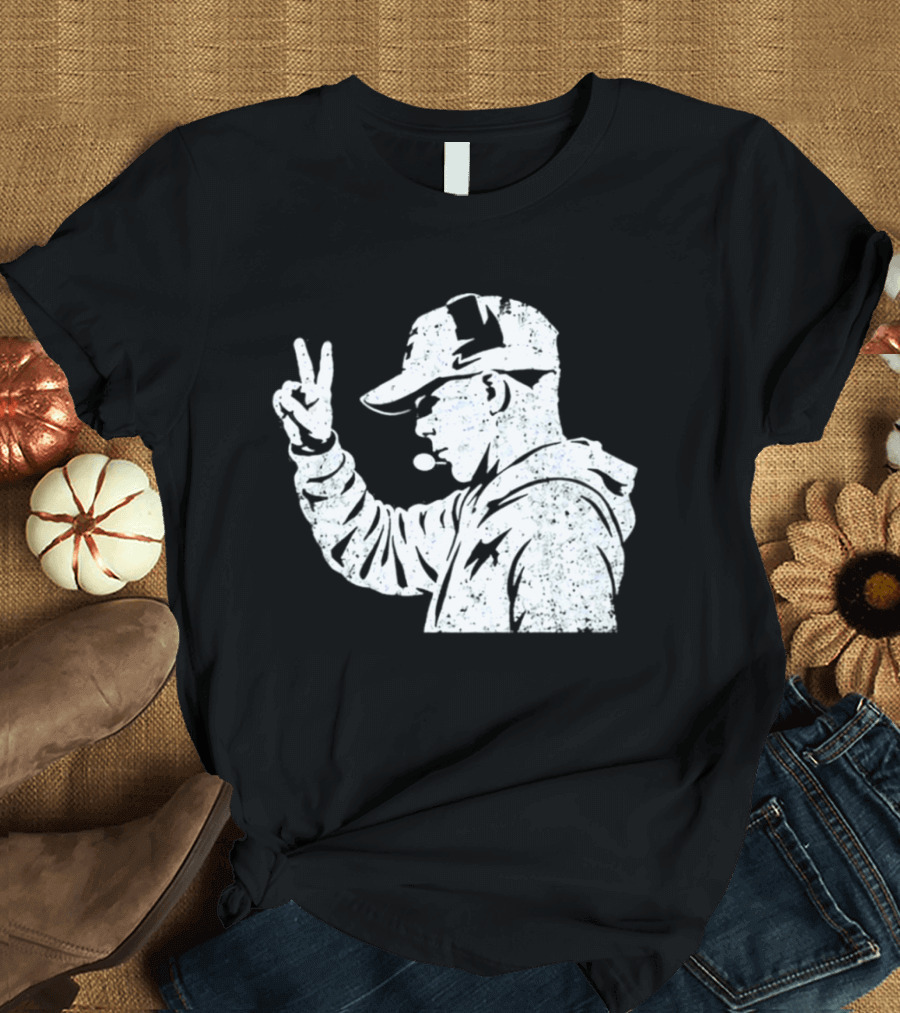 Matt Rhule Peace Gesture Nebraska Cornhuskers Coach T-Shirt