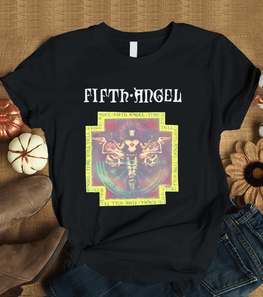 Fifth Angel Time Will Tell Album Art Music Band T-Shirt