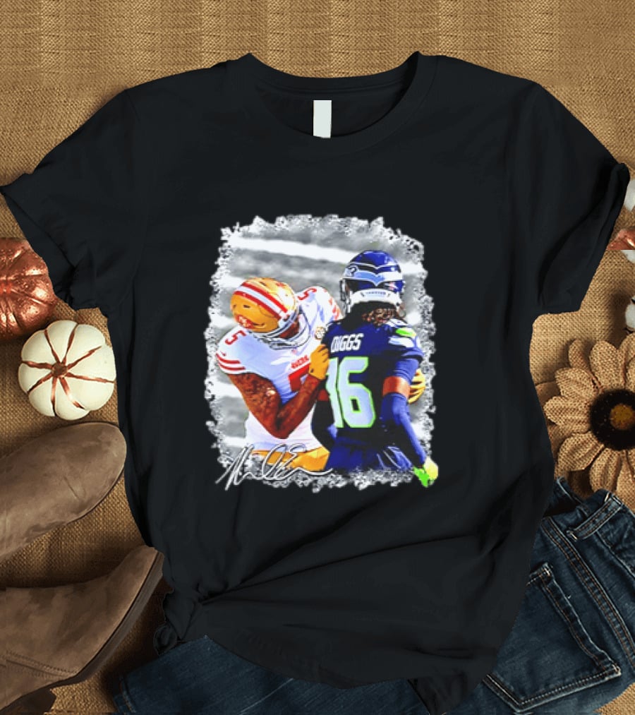 Mike Evans San Francisco 49ers Vs Trevon Diggs Seattle Seahawks Viral Moment Memorable NFL Encounter T-Shirt