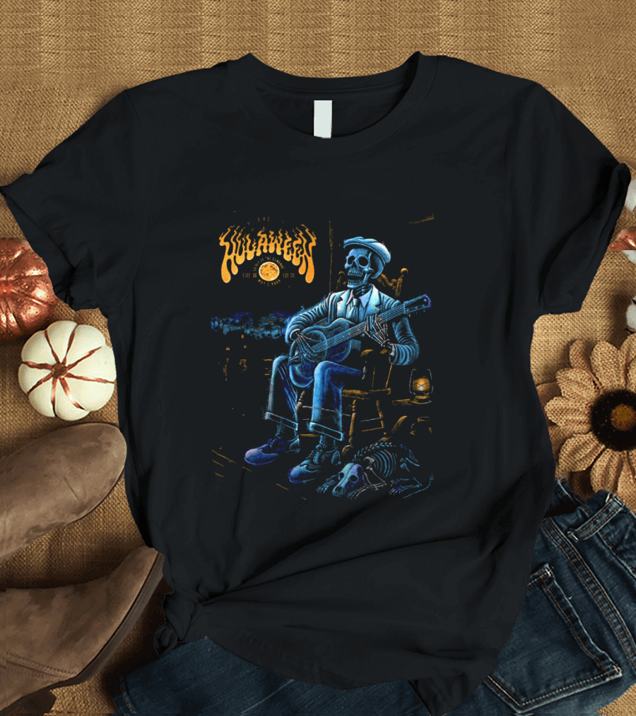 Hulaween 2026 The Ghosts Of The Swamp Live Oak Florida October 22 25 Skeleton Guitarist T-Shirt