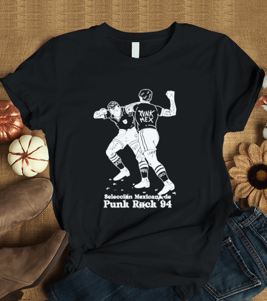 Seleccion Mexicana Punk Rock 94 Mexico Soccer Fighters T-Shirt