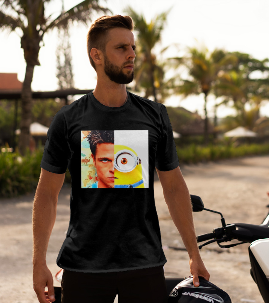 Tyler Durden Minions Split Face Mashup T-Shirt