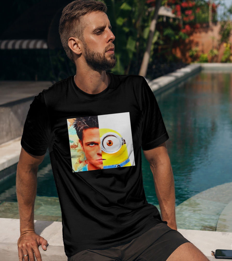Tyler Durden Minions Split Face Mashup T-Shirt