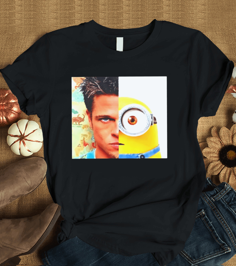 Tyler Durden Minions Split Face Mashup T-Shirt