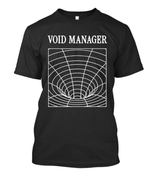 Void Manager Black Hole Existential Surreal Wavy Grid T-Shirt