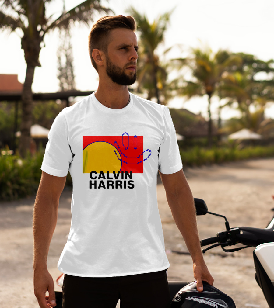 Calvin Harris North America 2027 Tour Dates Pixel T-Shirt