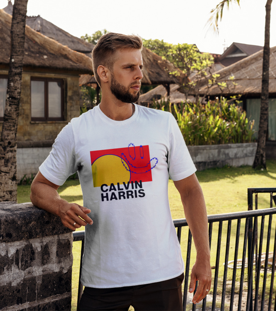 Calvin Harris North America 2027 Tour Dates Pixel T-Shirt