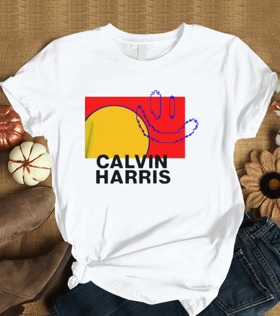 Calvin Harris North America 2027 Tour Dates Pixel T-Shirt