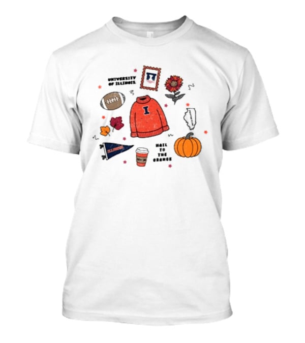 Illinois Fighting Illini Autumn Montage University State T-Shirt