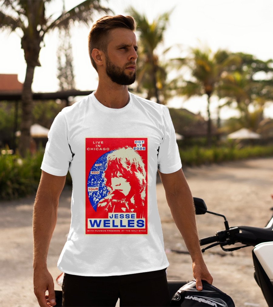 Live In Chicago Jesse Welles The Red Tour Oct 17 2026 With Hudson Freeman At The Salt Shed T-Shirt