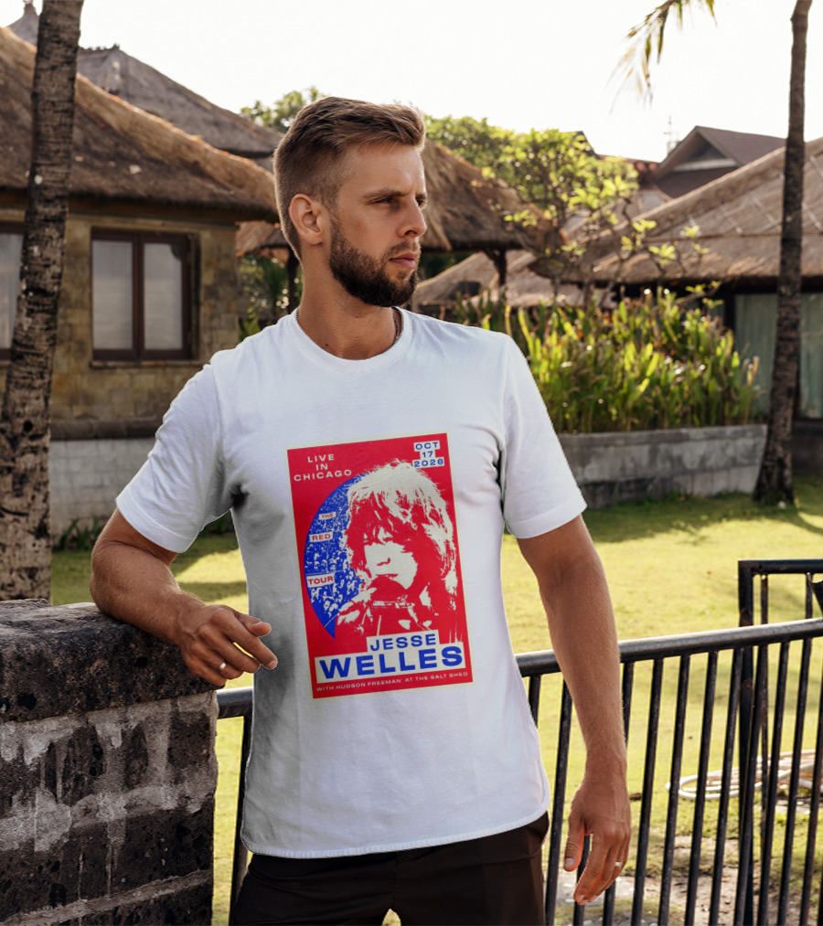 Live In Chicago Jesse Welles The Red Tour Oct 17 2026 With Hudson Freeman At The Salt Shed T-Shirt