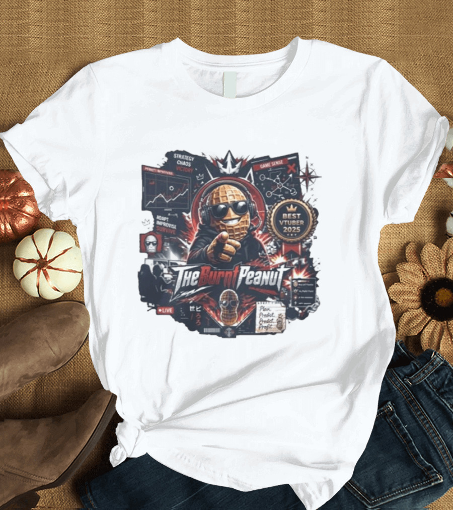 TheBurntPeanut Best VTuber 2025 Strategy Chaos Game Sense Victory T-Shirt
