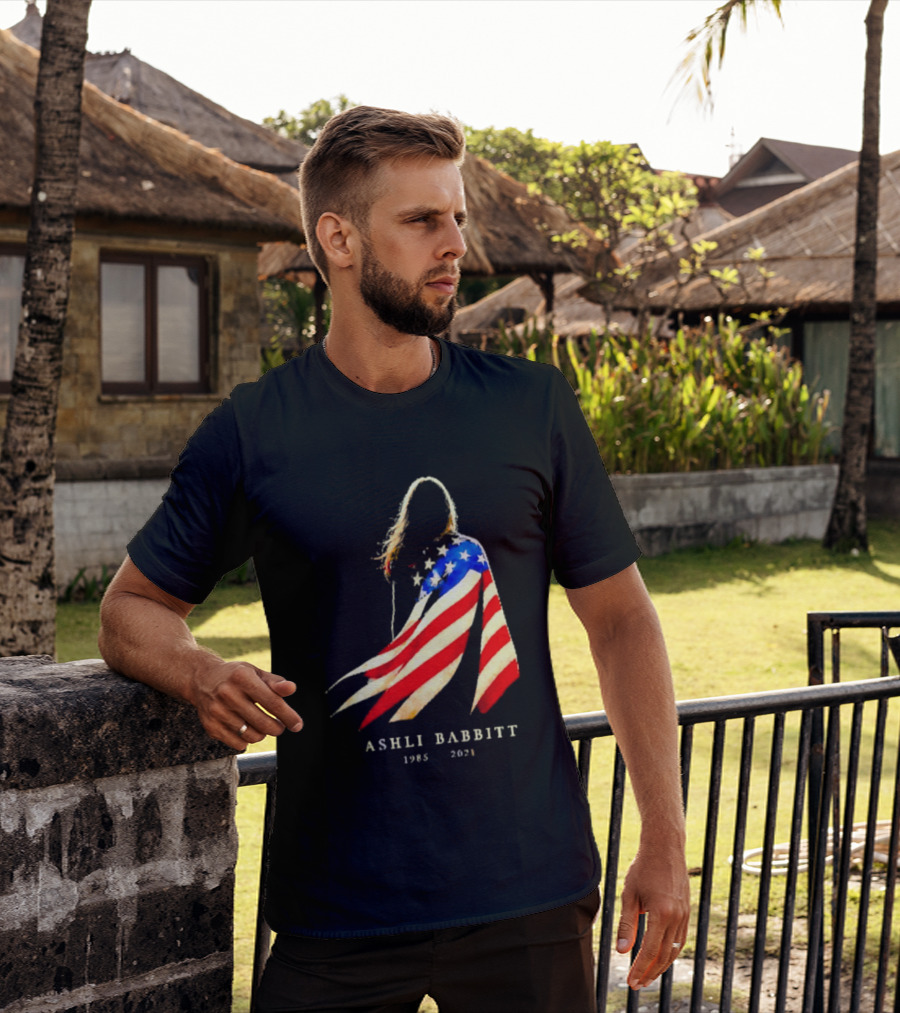 America Ashli Babbitt Memorial 1985 2021 Flag T-Shirt