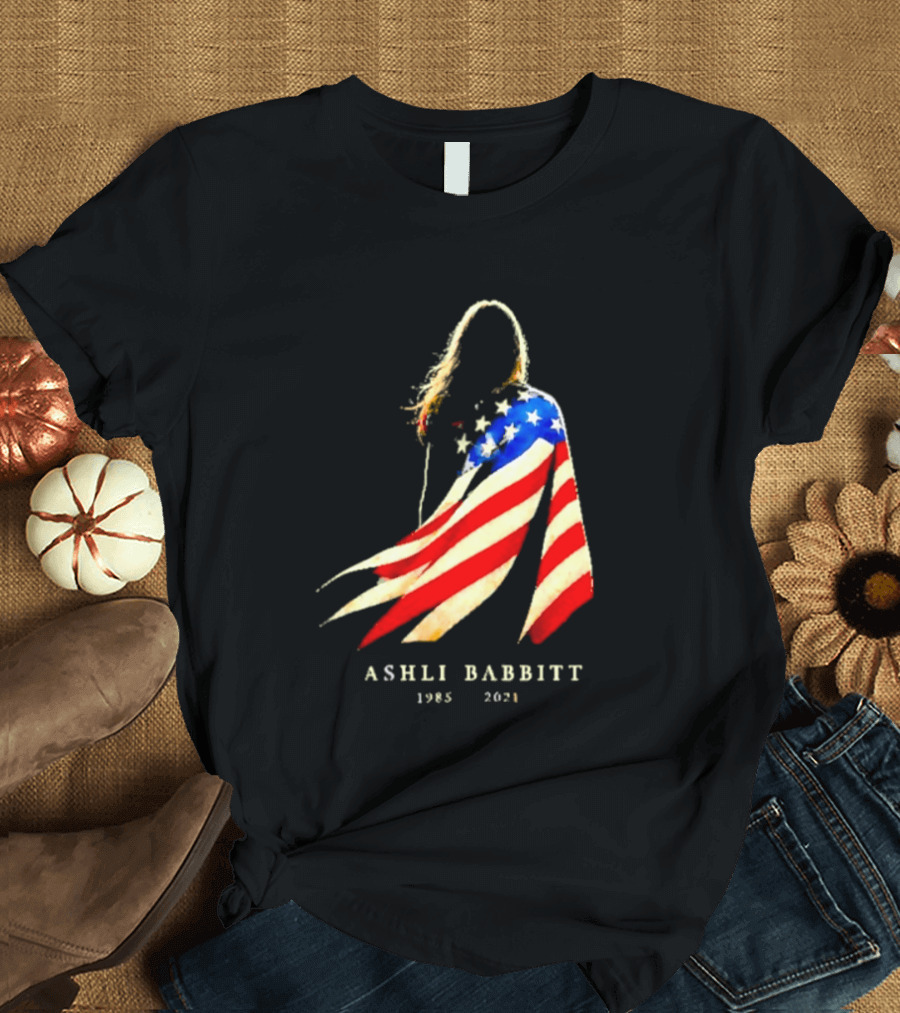 America Ashli Babbitt Memorial 1985 2021 Flag T-Shirt