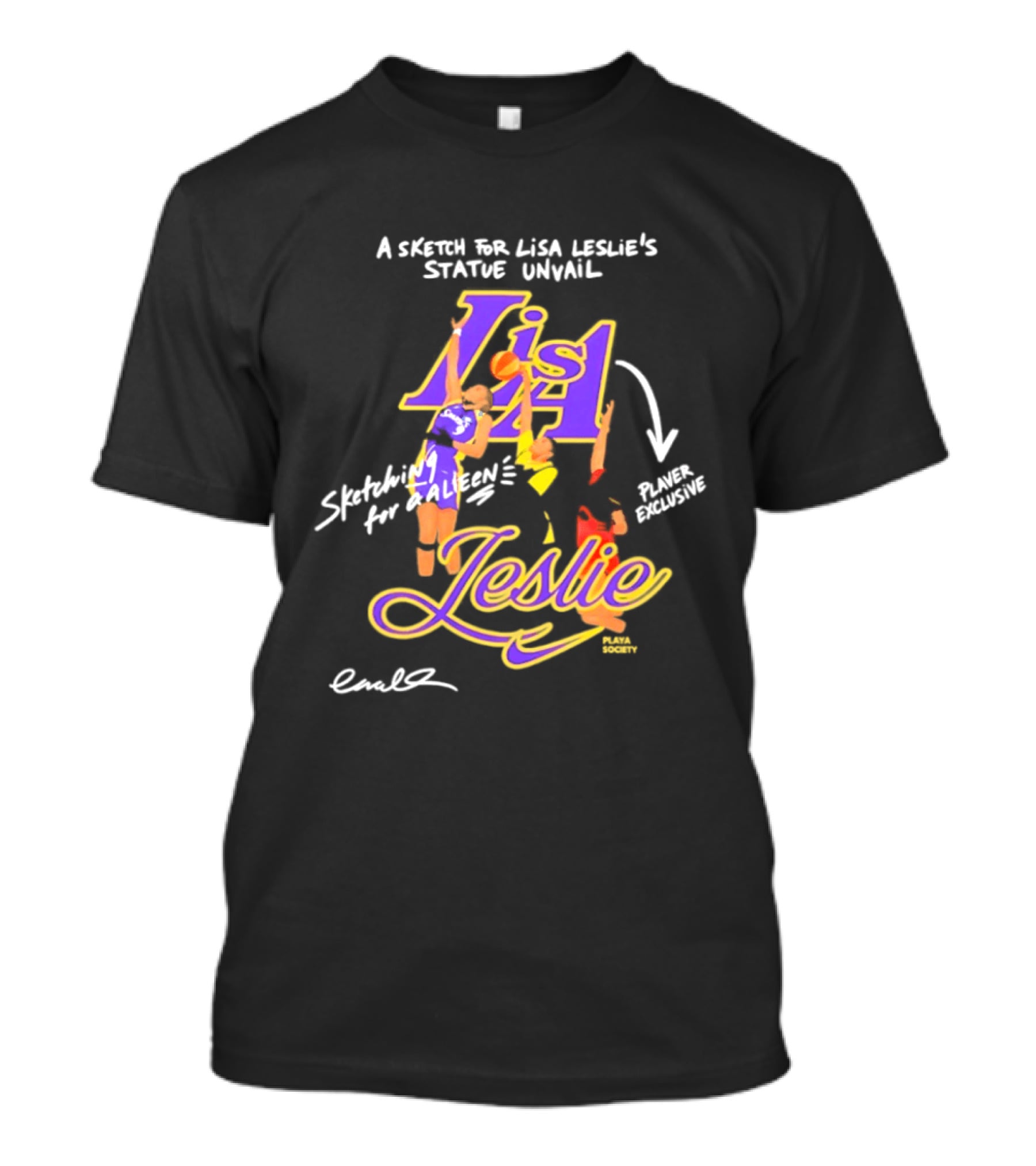 Lisa Leslie Los Angeles Sparks Sketching For Statue Unveiling T-Shirt