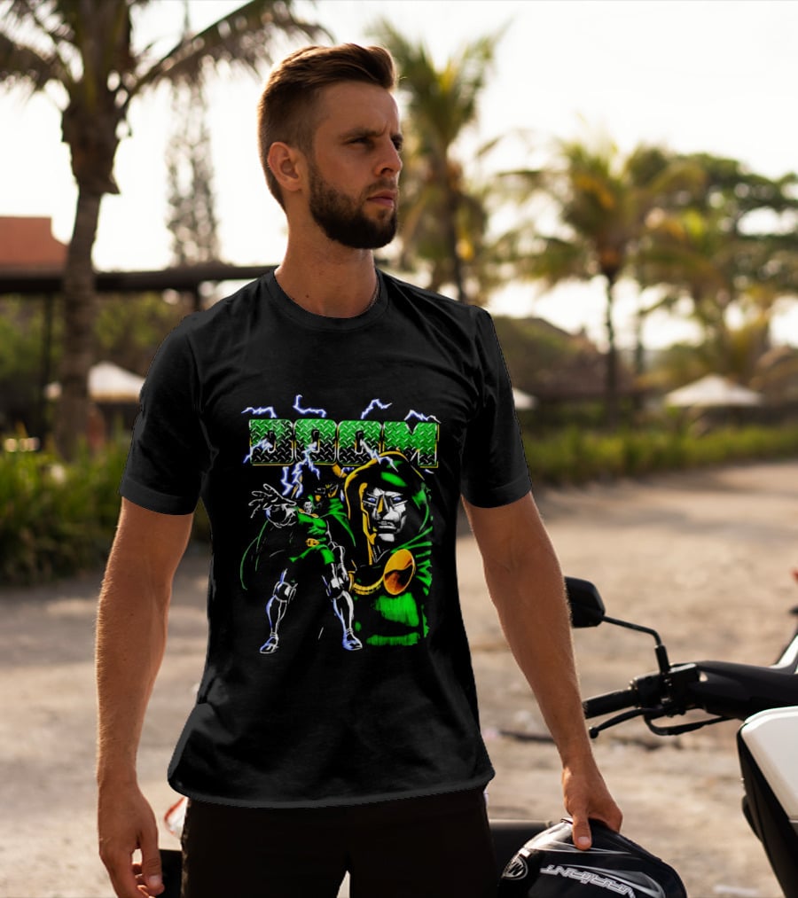 Marvel Doctor Doom Metallic Lightning Victor Von Doom T-Shirt