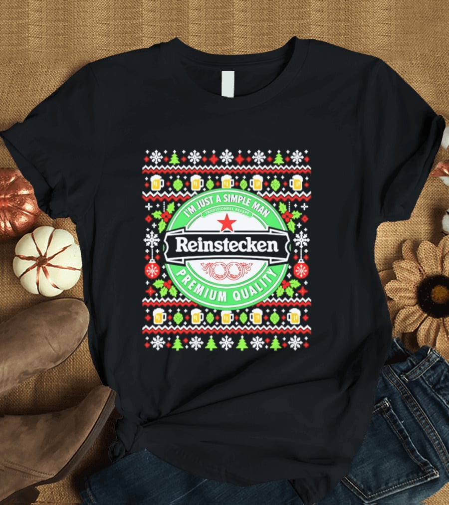 Reinstecken I'm Just A Simple Man Traditional Premium Quality Christmas Ugly T-Shirt