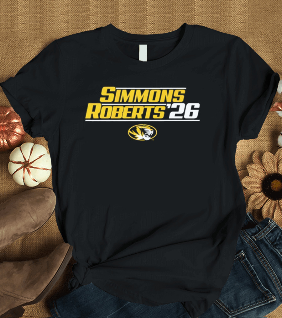 Simmons Roberts '26 Missouri Tigers NCAA Football T-Shirt