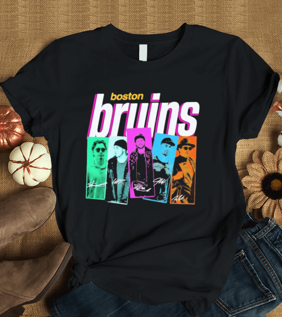 Boston Bruins Boy Band 2026 Player Portraits T-Shirt