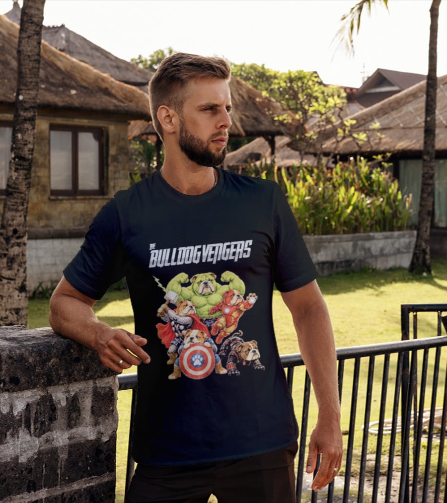 Bulldog Avengers 2026 Superhero Team Marvel T-Shirt