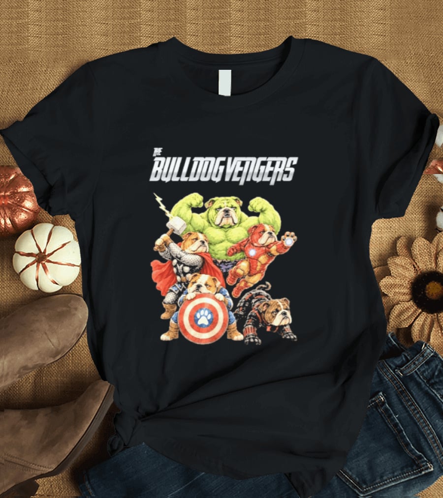 Bulldog Avengers 2026 Superhero Team Marvel T-Shirt