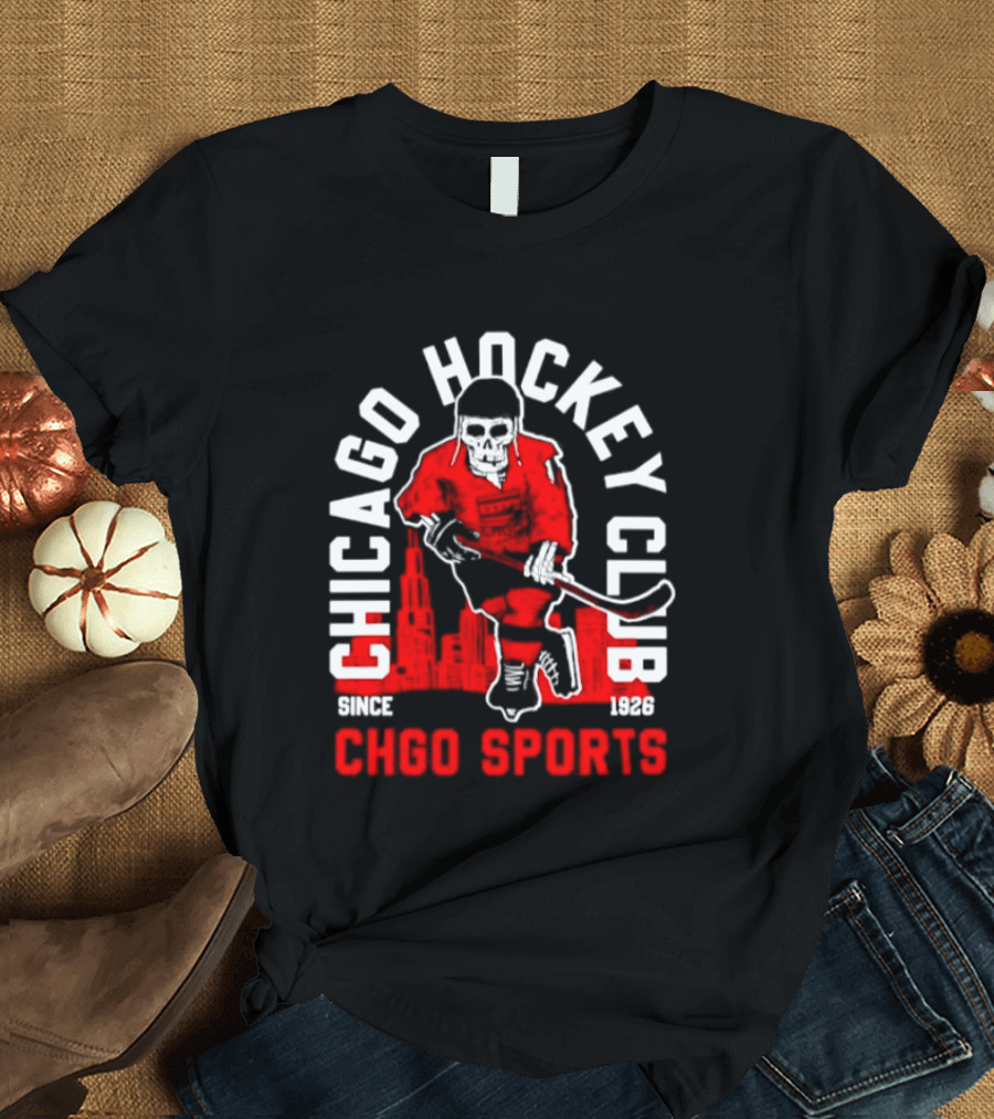 CHGO Sports Chicago Hockey Club Since 1926 Player T-Shirt