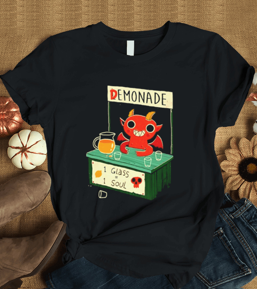 Demonade 1 Glass 1 Soul Devil Lemonade Stand T-Shirt