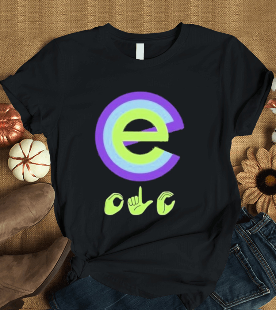 Inclusive E Sign Language Symbol DHH T-Shirt