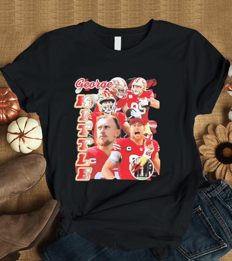 George Kittle San Francisco 49ers 90s Bootleg Football Star T-Shirt