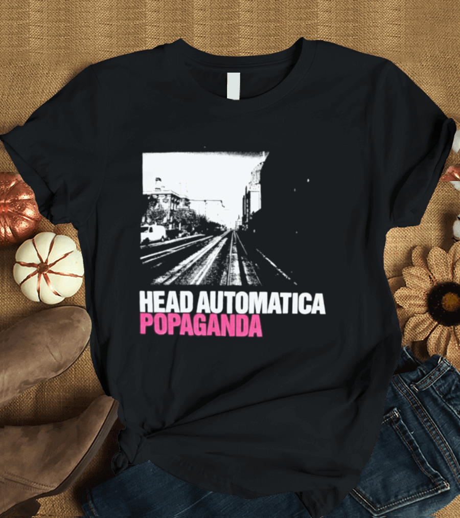 Head Automatica Popaganda Train Tracks Art Daryl Palumbo T-Shirt