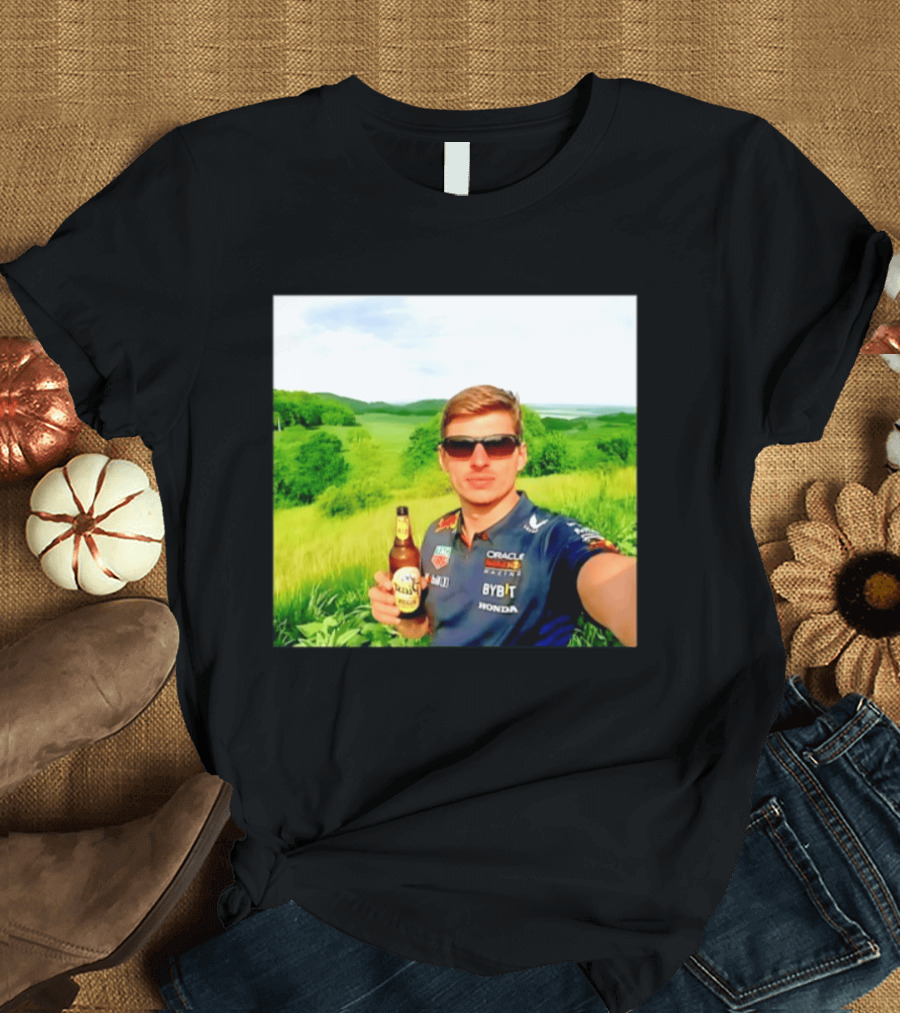 Max Verstappen Beyond The Track Oracle Red Bull Racing Honda Beer Experience T-Shirt
