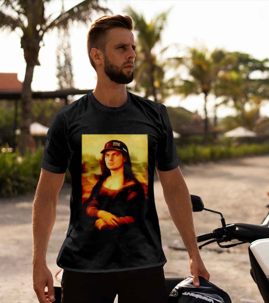 Max Verstappen Mona Lisa Meme Red Bull Racing Cap T-Shirt