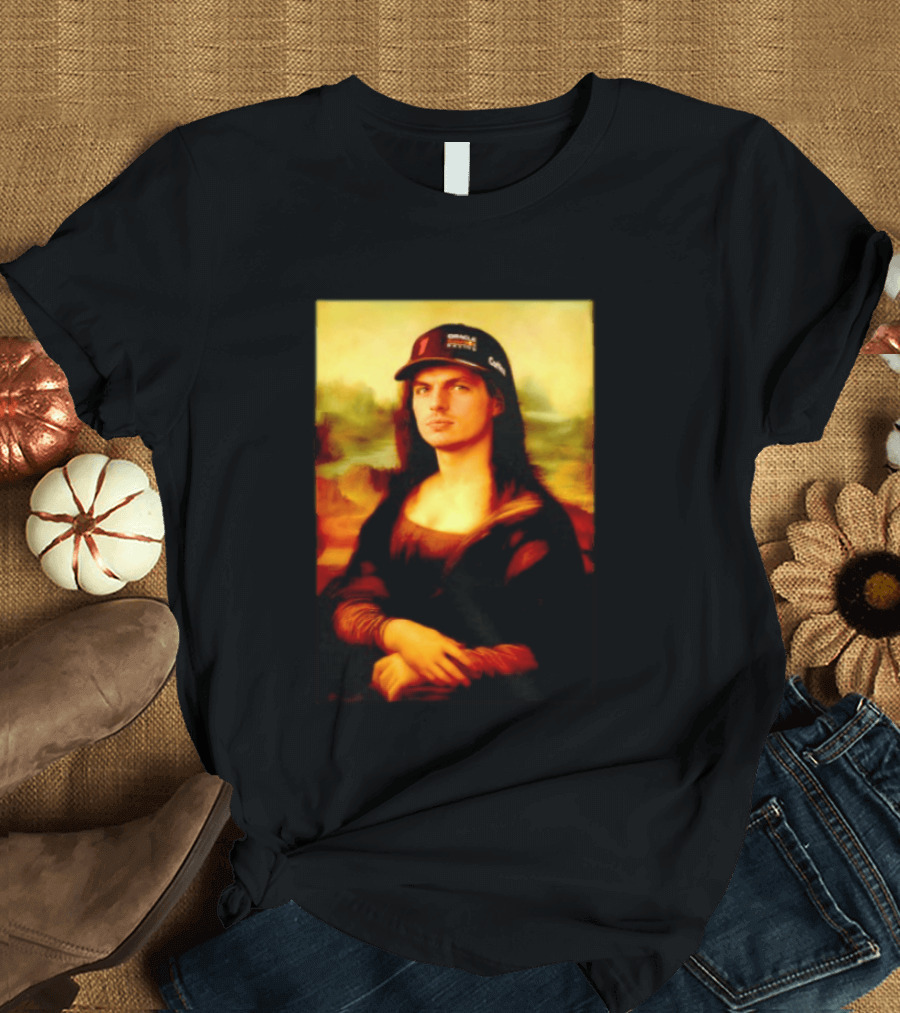 Max Verstappen Mona Lisa Meme Red Bull Racing Cap T-Shirt