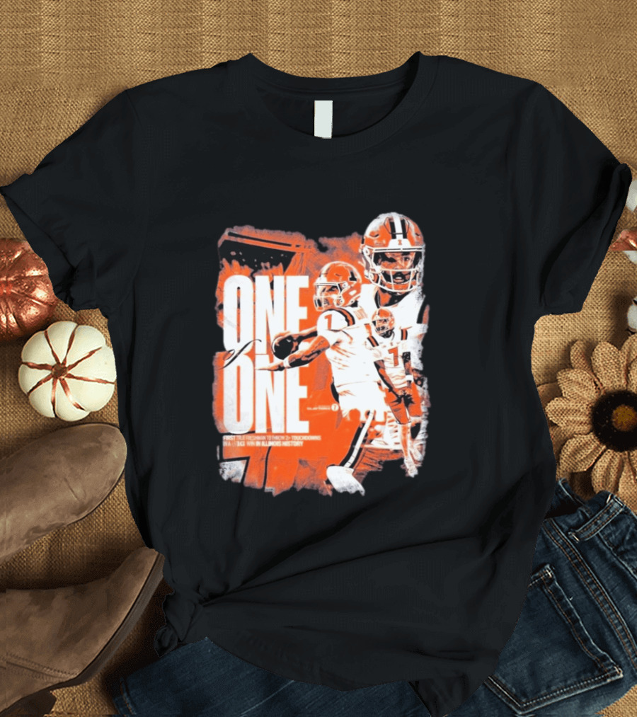 Michael Clayton II Illinois Historic Freshman Touchdown Win T-Shirt