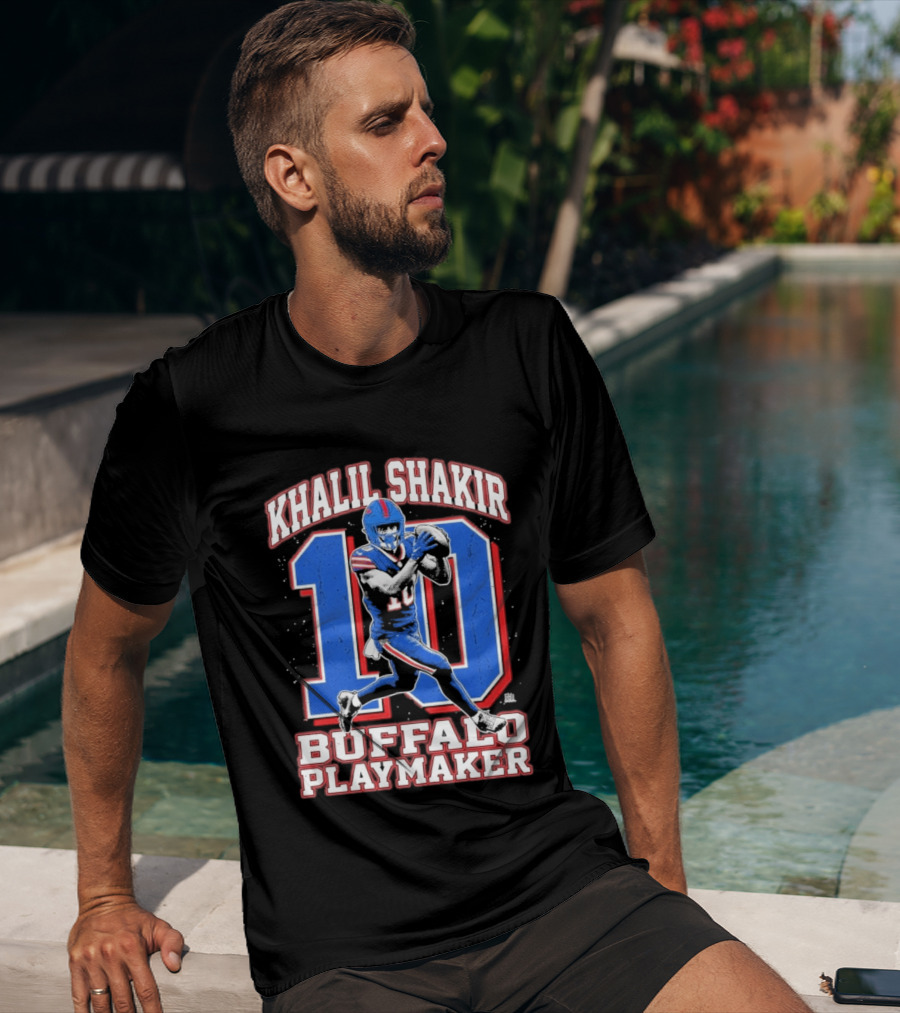 Khalil Shakir 10 Buffalo Playmaker Sports Action T-Shirt