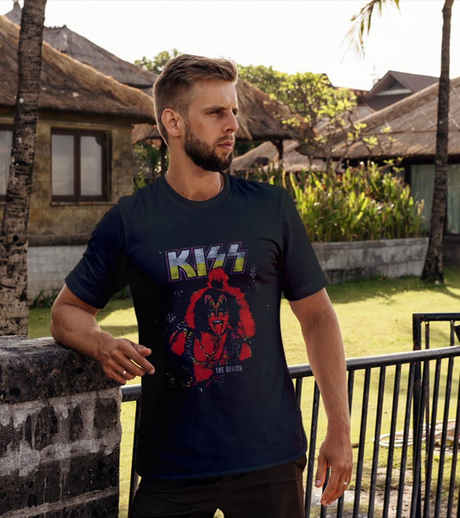 Kiss The Demon 70s Ben Cooper Gene Simmons Halloween 2026 Action Figures T-Shirt