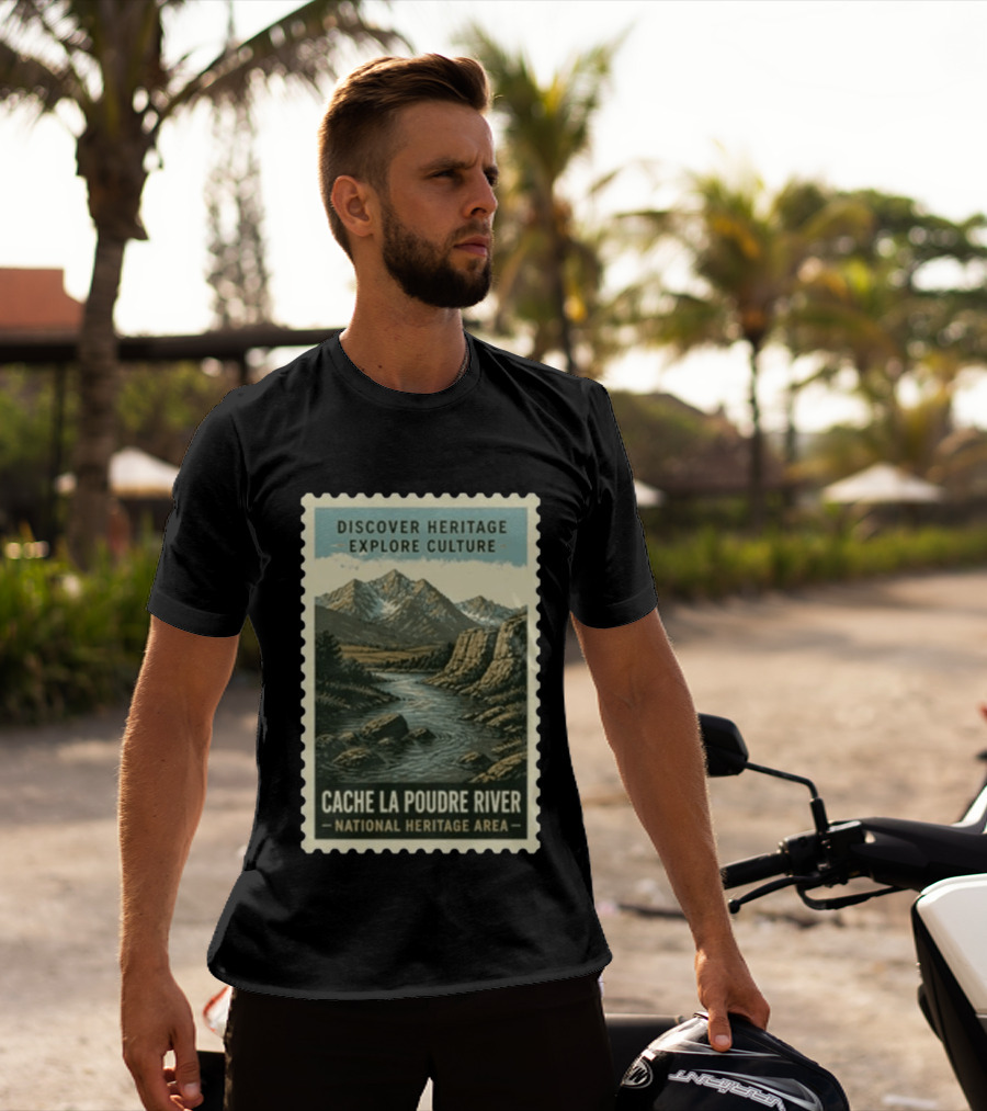 Discover Heritage Explore Culture Cache La Poudre River National Heritage Area T-Shirt