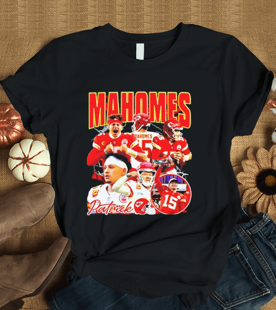 Patrick Mahomes Kansas City Chiefs 15 Red Gold Champion 2026 T-Shirt