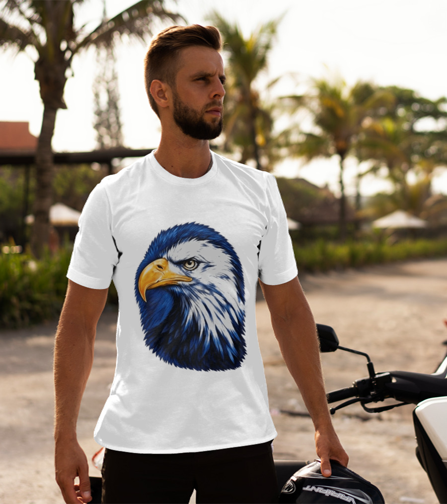 Daisy Edgar Jones Eagle Raglan Blue And White Bird T-Shirt