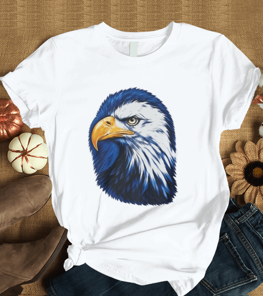 Daisy Edgar Jones Eagle Raglan Blue And White Bird T-Shirt