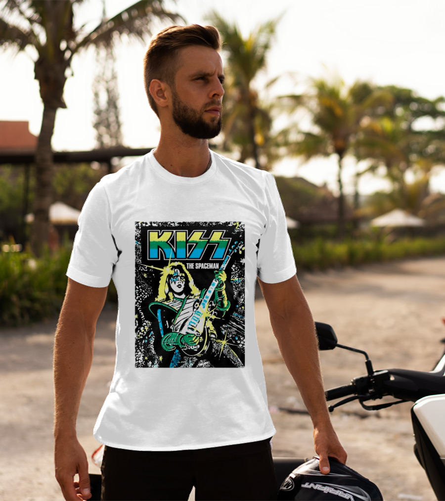 Kiss The Spaceman Ace Frehley Ben Cooper Action Figures Halloween 2026 70s T-Shirt